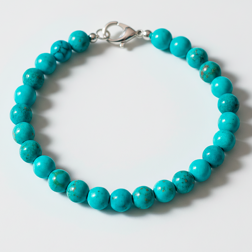 Браслет з бірюзою Blue Pine Ø6, 0264ТБ, фото 1