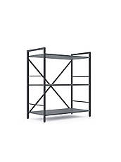 Стелаж Лофт 900х600х240 Меткас, 35 кг/полиця, 3 полиці, ЛДСП, антрацит-антрацит, фото 2