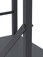 Стелаж Лофт 1600х800х400 Меткас, 35 кг/полицю, 5 полиць, ЛДСП, антрацит-антрацит, фото 4