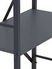 Стелаж Лофт 1100х600х240 Меткас, 35 кг/полицю, 4 полиці, ЛДСП, антрацит-антрацит, фото 5