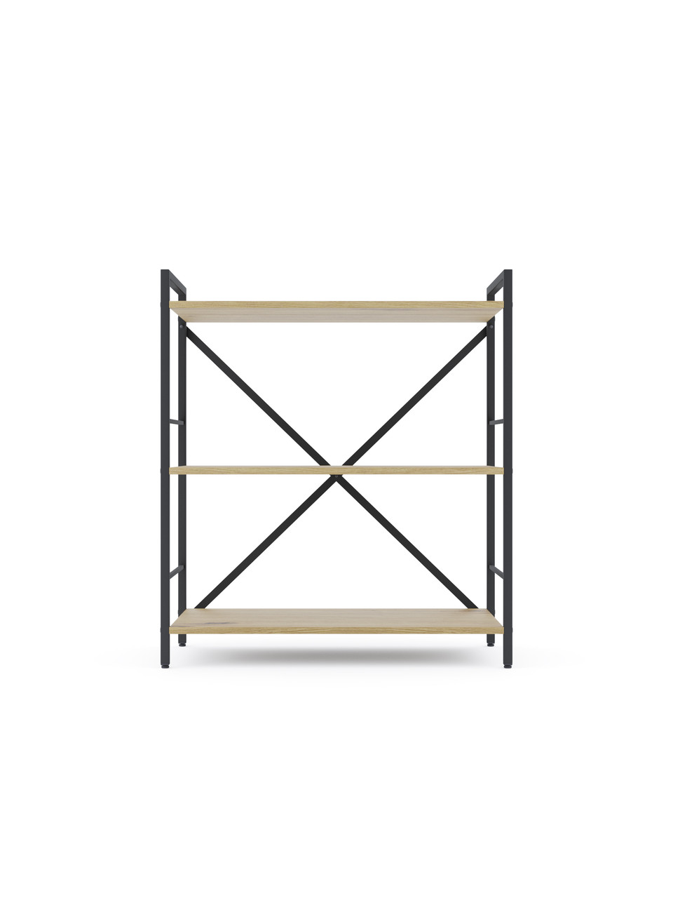 Стелаж Лофт 900х600х240 Меткас, 35 кг/полицю, 3 полиці, ЛДСП, антрацит-дуб артізан