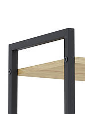 Стелаж Лофт 1100х600х240 Меткас, 35 кг/полицю, 4 полиці, ЛДСП, антрацит-дуб артізан, фото 3