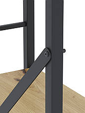 Стелаж Лофт 1700х800х350 Меткас, 35 кг/полицю, 5 полиць, ЛДСП, антрацит-дуб артізан, фото 4