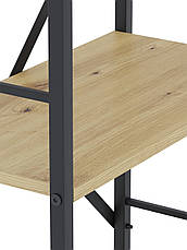 Стелаж Лофт 1800х600х240 Меткас, 35 кг/полицю, 6 полиць, ЛДСП, антрацит-дуб артізан, фото 5