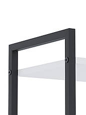 Стелаж Лофт 1800х600х240 Меткас, 35 кг/полицю, 6 полиць, ЛДСП, антрацит-білий сніг, фото 3