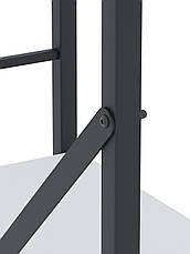 Стелаж Лофт 1800х600х240 Меткас, 35 кг/полицю, 6 полиць, ЛДСП, антрацит-білий сніг, фото 4