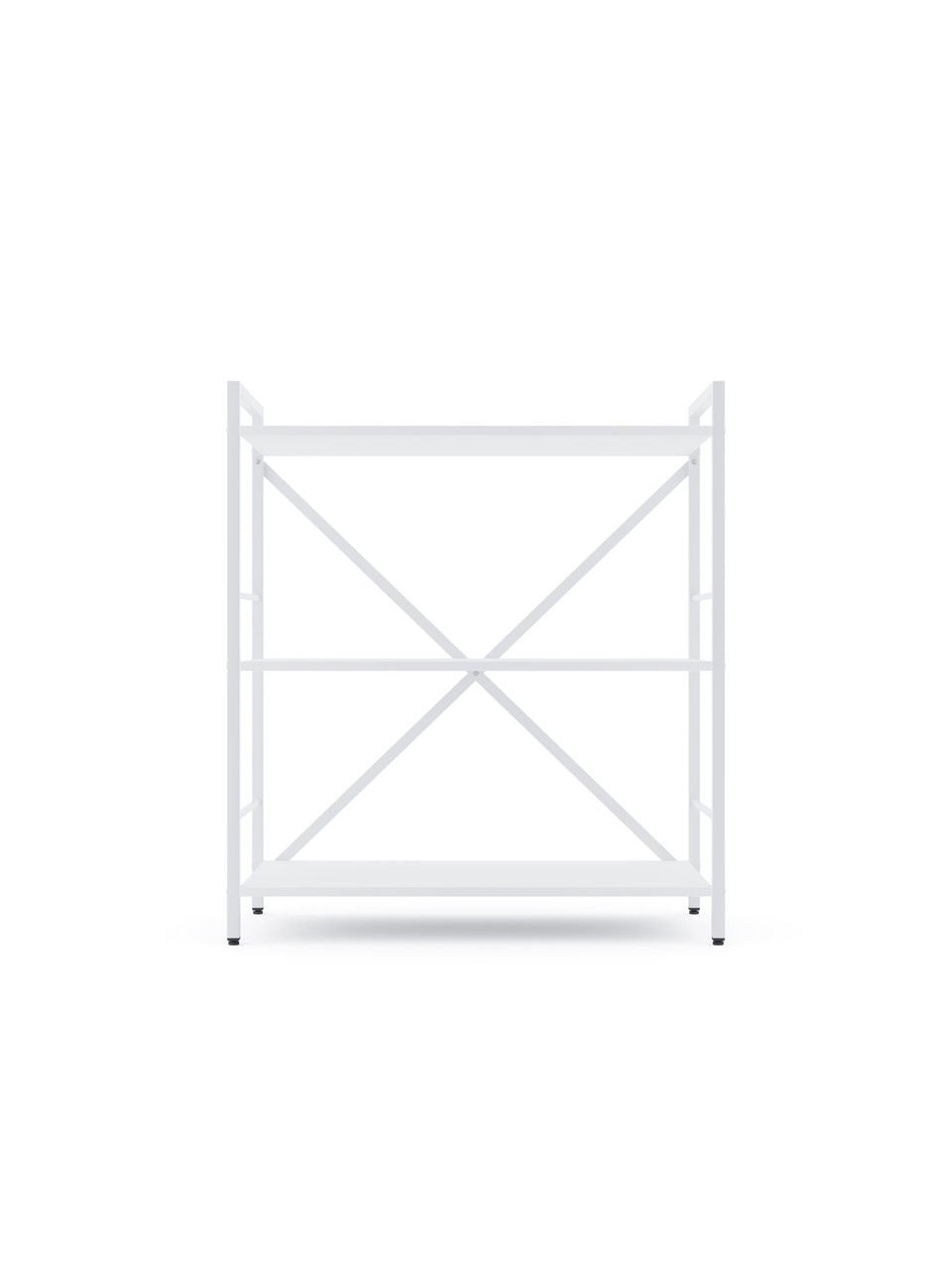 Стелаж Лофт 900х600х240 Меткас, 35 кг/полицю, 3 полиці, ЛДСП, білий-білий сніг