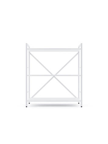 Стелаж Лофт 900х600х240 Меткас, 35 кг/полицю, 3 полиці, ЛДСП, білий-білий сніг, фото 1