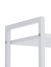 Стелаж Лофт 900х800х400 Меткас, 35 кг/полицю, 3 полиці, ЛДСП, білий-білий сніг, фото 3