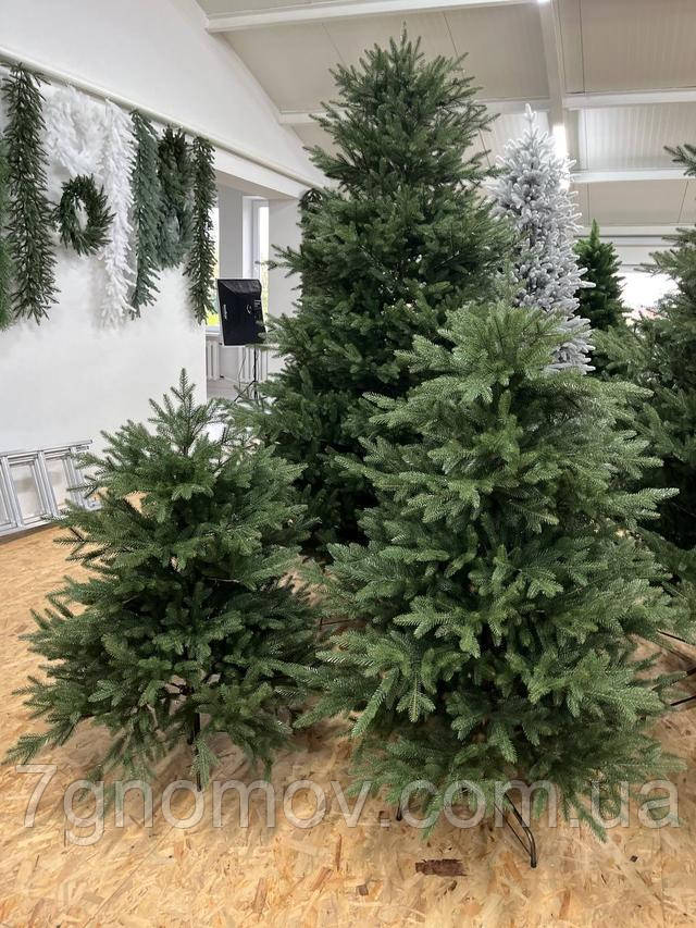 Штучна ялинка лита на металевих крабах зелена Джулія 1.2 - 3 м.