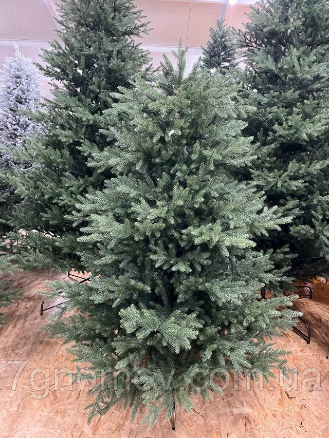 Штучна ялинка лита на металевих крабах зелена Джулія 1.2 - 3 м.