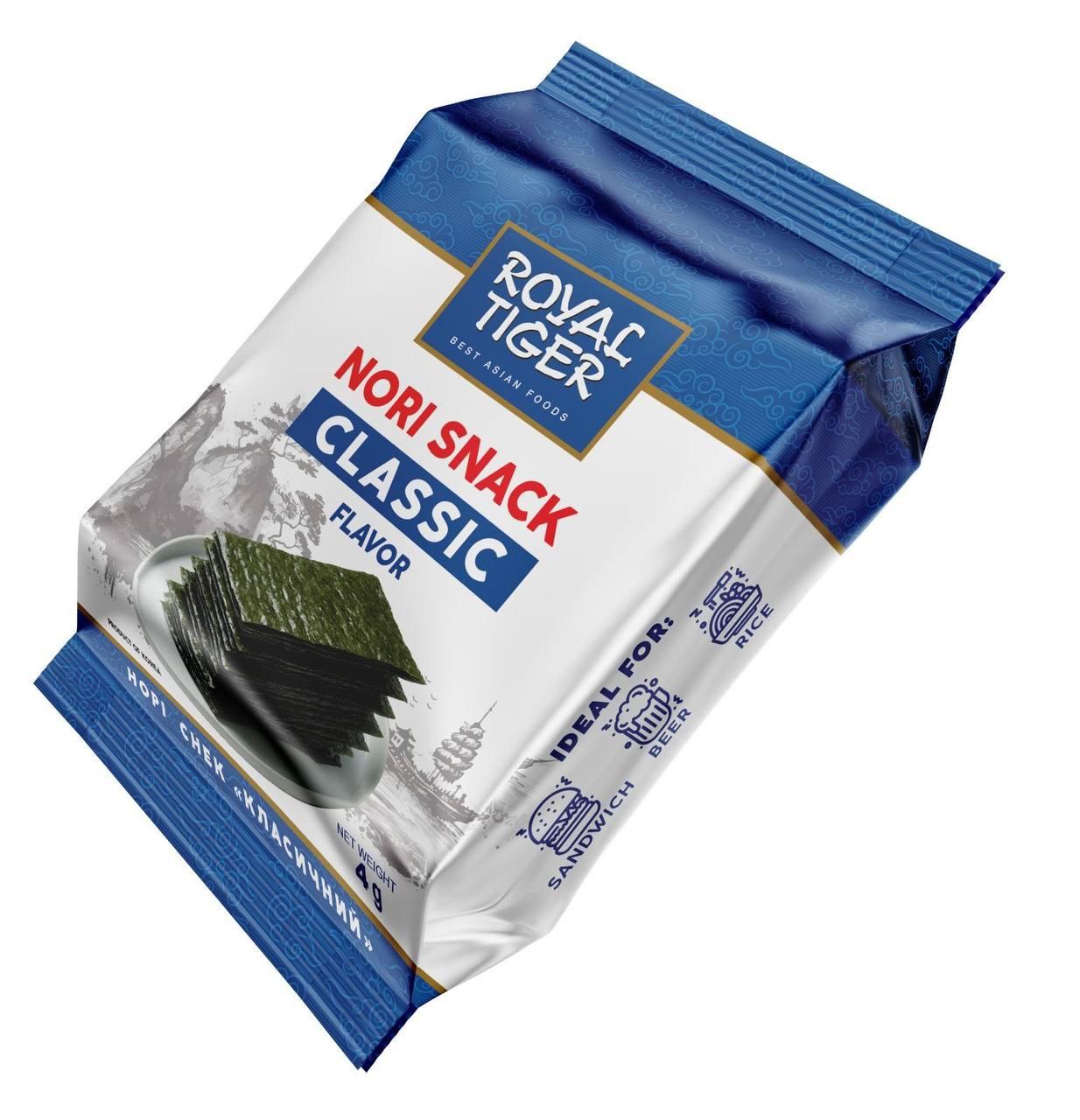 Снеки Чіпси Норі Класичні 4 г Roal Tiger