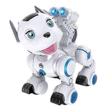 Песик на радіокеруванні (акум. 3.7V, USB-кабель, пульт, підсвічування, звуки, мелодії, танцює, ходить)K 10