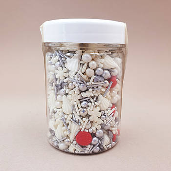 Посипка коктейль Новорічна ялинка 80 г (баночка)