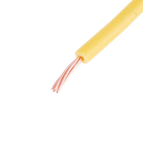 Провід багатожильний 0.5mm² (20AWG, 7xD0.3mm) жовтий, 1м, фото 1