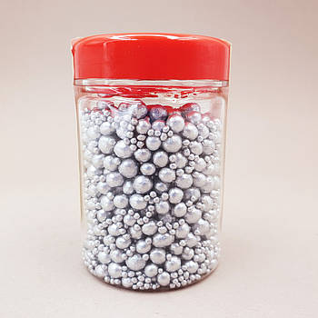 Посипка коктейль Срібний 80 г (баночка)