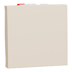 Вимикач 1-клавішний прохідний 2 модуля Unica New бежевий NU320344