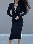 Силуетне міді плаття з коміром поло та контрастною смужкою (р. 40-44) 9036142, фото 2