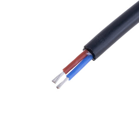 Силіконовий провід 2-жильний в чорній оболонці 20AWG(0.5mm2 20/0.18/TS) синій, коричневий, 1м, фото 1