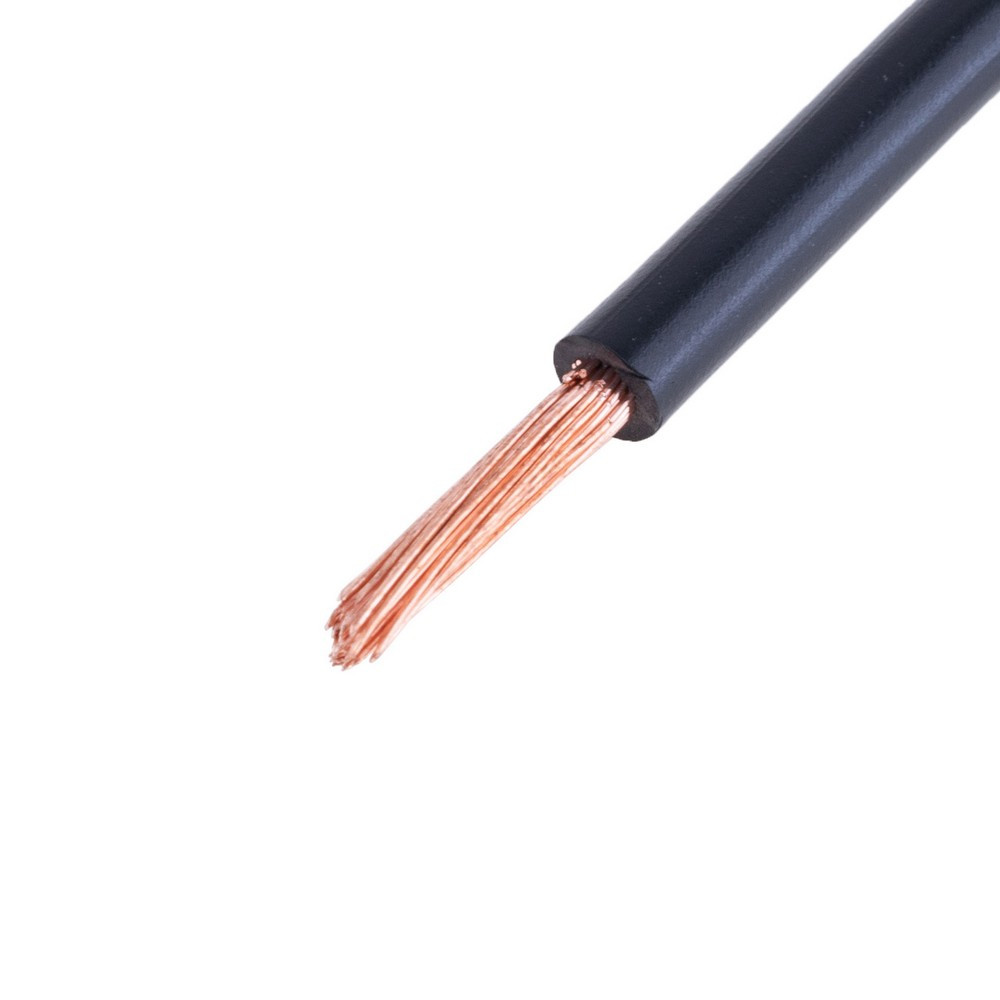 Провід багатожильний 4mm² (12AWG, 56xD0.29mm) чорний, 1м