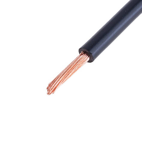 Провід багатожильний 4mm² (12AWG, 56xD0.29mm) чорний, 1м, фото 1