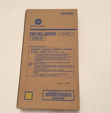 Девелопер Konica Minolta DV-614Y желтый Yellow для bizhub PRESS C1060/C1060L/C1070 A3VX700 Ресурс: 1,2 млн., фото 1