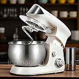 Кухонний комбайн Rainberg 3600Вт з функцією міксера 5л для тіста і захисною кришкою скляний блендер 1.5л, фото 4