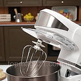 Кухонний комбайн Rainberg 3600Вт з функцією міксера 5л для тіста і захисною кришкою скляний блендер 1.5л, фото 5