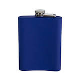Фляга для алкоголю з софт тач покриттям GLORY 240 мл синя, фото 2