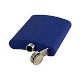 Фляга для алкоголю з софт тач покриттям GLORY 240 мл синя, фото 3