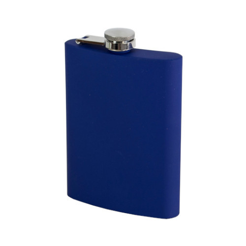 Фляга для алкоголю з софт тач покриттям GLORY 240 мл синя, фото 1
