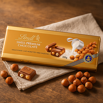 Молочний шоколад 🍫 Lindt Milk-Hazelnut 300 гр. Швейцарія