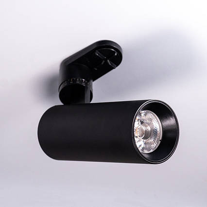 Led cвітильник трековий Light Club 220V 12w 4000К чорний поворотний WL-209АL-12-4-BK, фото 1