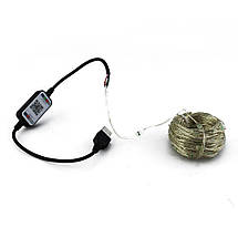 Новорічна гірлянда світлодіодна Smart RGB з пультом, керуванням через смартфон, живлення від USB 10 метрів/100 лампочок, фото 5