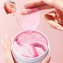 Гідрогелеві патчі для шкіри навколо очей з трояндою та гіалуроновою кислотою Bioaqua Rose Hyaluronic Acid, 60 шт, фото 4