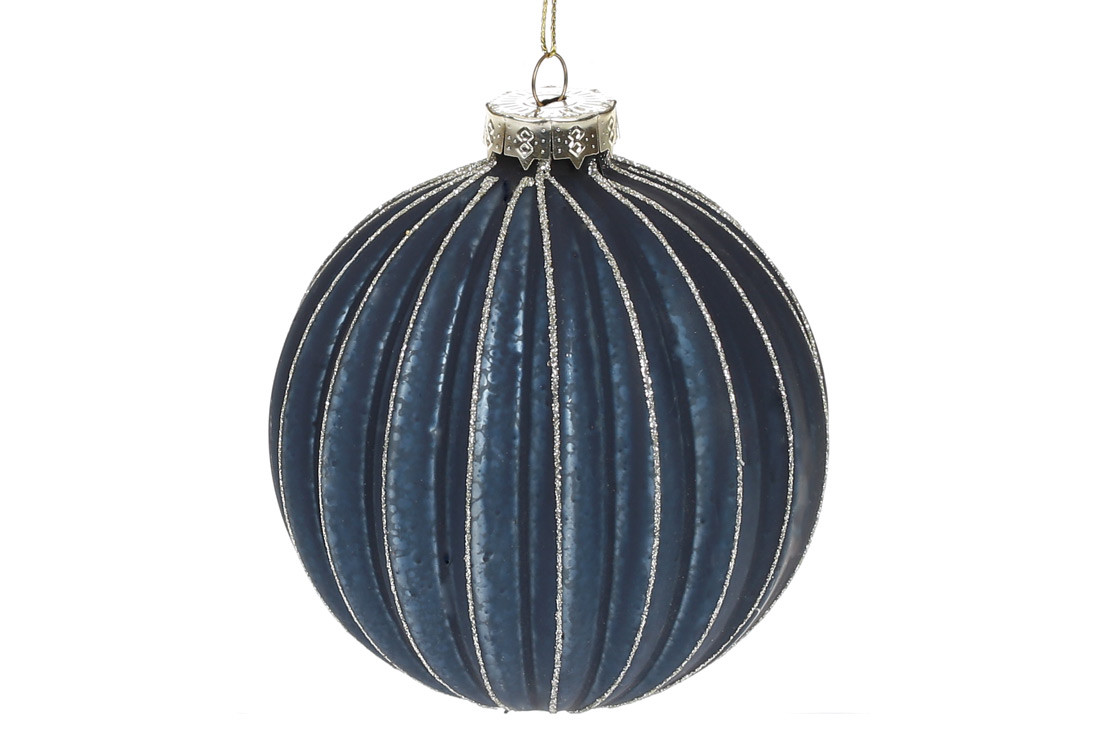 Ялинкова куля з рельєфом та декором з гліттера, фото 1