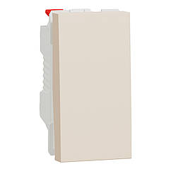Вимикач 1-клавішний кнопковий 1 модуль Unica New бежевий NU310644