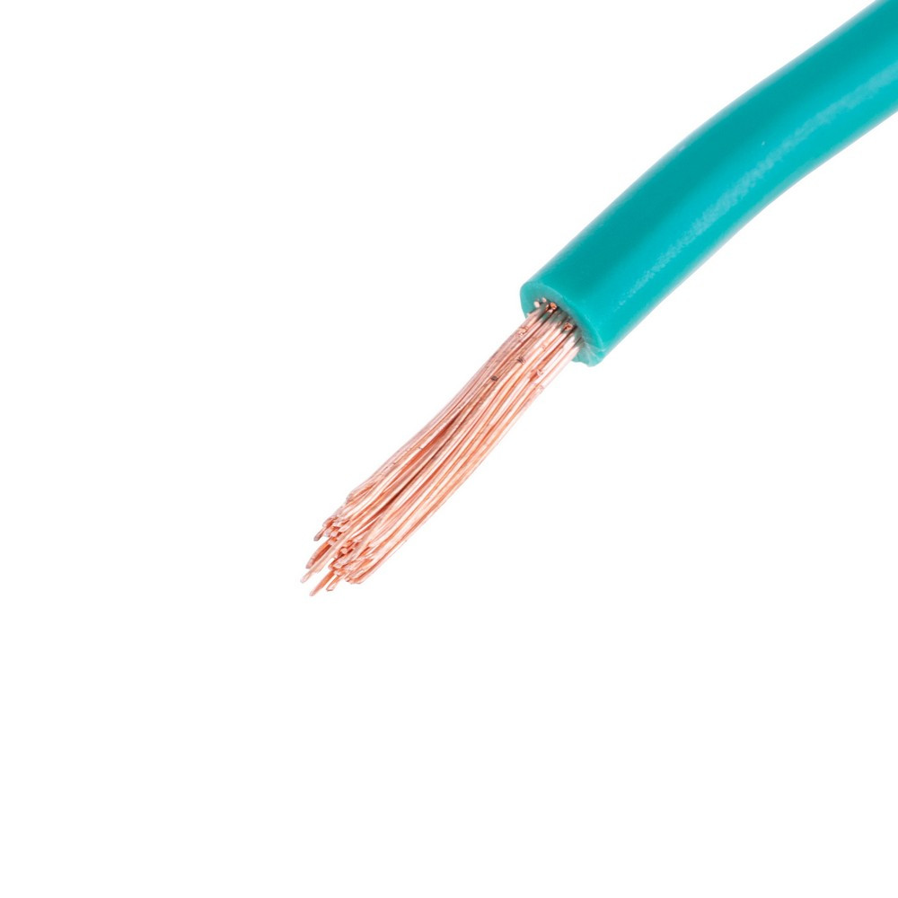 Провід багатожильний 4mm² (12AWG, 56xD0.29mm) зелений, 1м