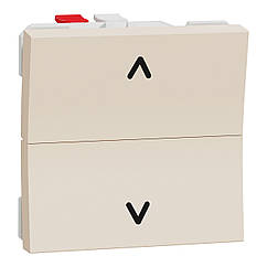 Вимикач жалюзі кнопковий Unica New бежевий NU320744