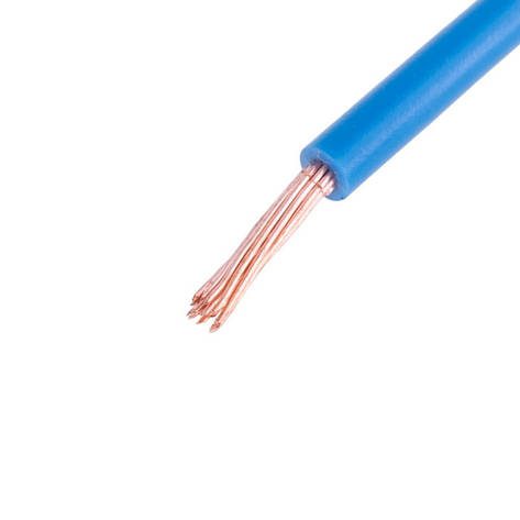 Провід багатожильний 2.5mm² (14AWG, 19xD0.41mm) синій, 1м, фото 1
