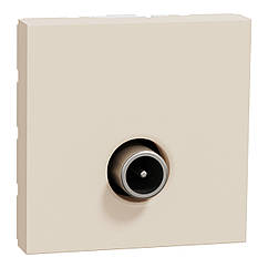 Розетка TV одинарна 2 модулі Unica New бежевий NU346244