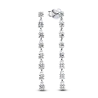 Срібні сережки Pandora з 8 блискучими каменями 293159C01