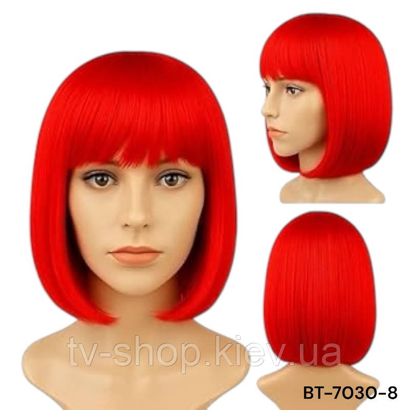 Перука каре червоний, фото 1