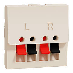 Аудіорозетка 2 модуля Unica New бежевий NU348644