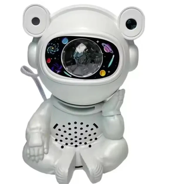 Лазерний дизайнерський нічник-проєктор зоряного неба "Астронавт" з пультом, що сидить XL, підтримка Bluetooth та TF-карт