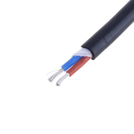 Силіконовий провід 2-жильний в чорній оболонці 19AWG(0.75mm2 30/0.18/TS) синій, коричневий, 1м, фото 1