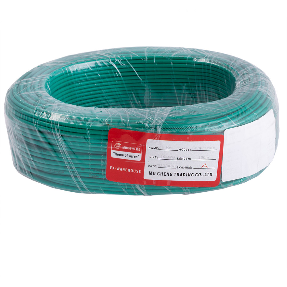 Провід багатожильний 1.5mm² (16AWG/48xD0.20мм, мідь, PVC), зелений, 1м