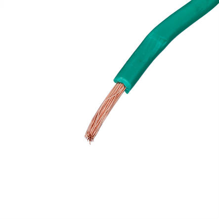 Провід багатожильний 1.5mm² (16AWG/48xD0.20мм, мідь, PVC), зелений, 1м, фото 2