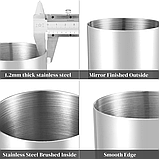 Срібний тримач для ручок Bidponds з нержавіючої сталі 304 для столу, органайзер для канцелярії та пензлів, фото 3