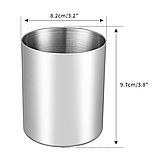 Срібний тримач для ручок Bidponds з нержавіючої сталі 304 для столу, органайзер для канцелярії та пензлів, фото 6